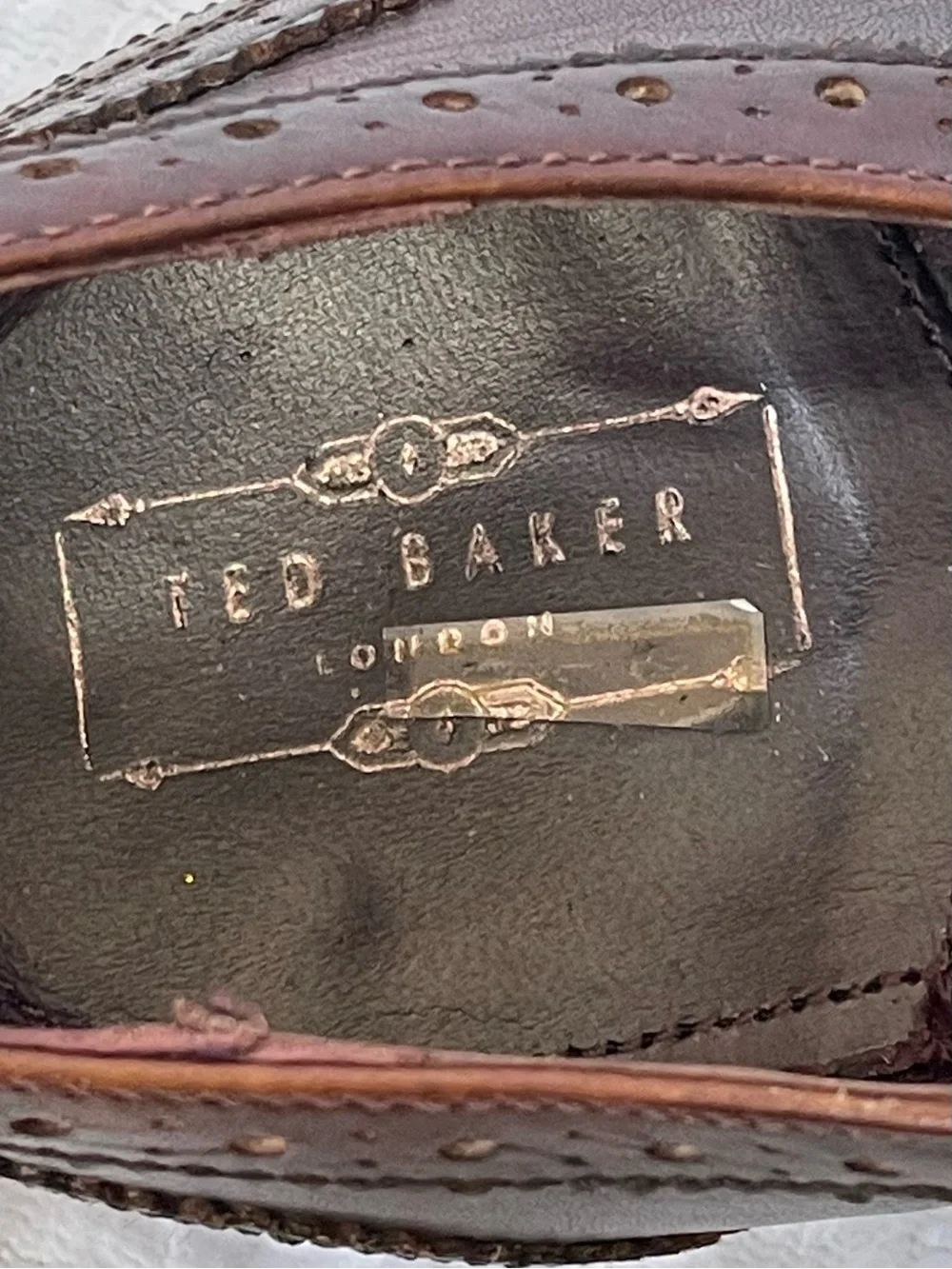 Ted Baker Gryene Derby Brown Wingtip Dress Shoes Business Classic Preppy Office